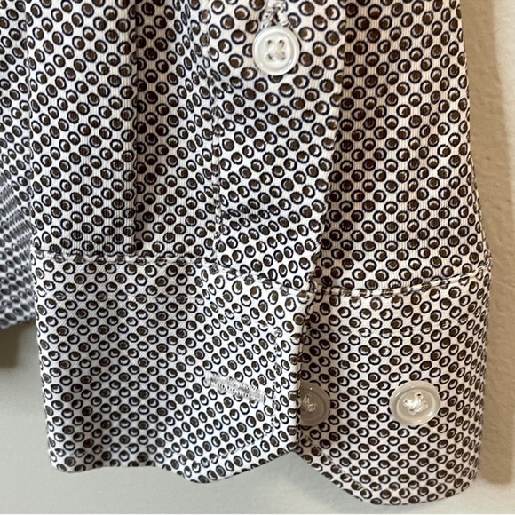 Znt18 Zanetti Cadiz Medallion Print Long Sleeve Trim Fit Shirt 14.5 32/33 Small - Picture 6 of 9